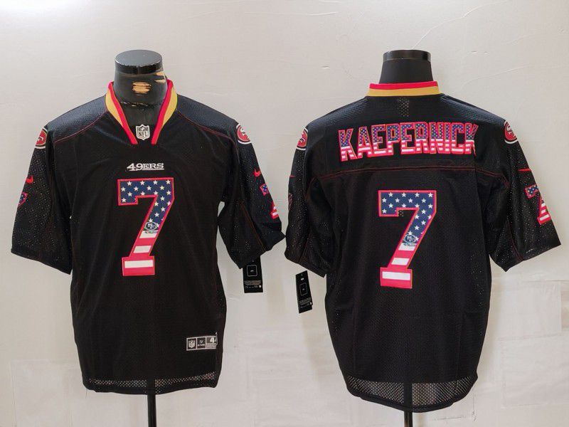 Men San Francisco 49ers #7 Kaepernick Black Nike Limited Vapor Untouchable 2024 NFL Jersey style 1